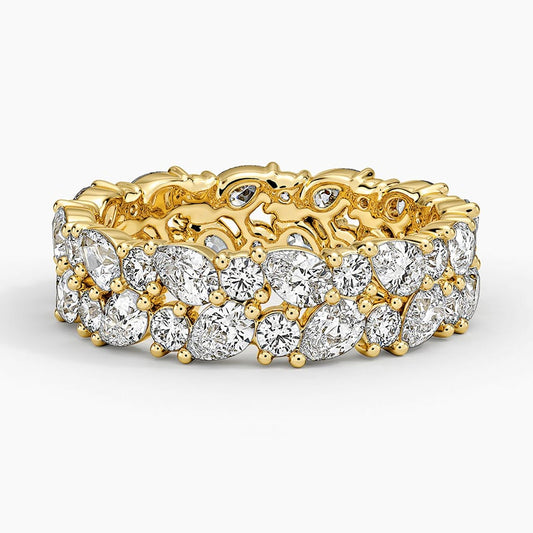 Olivetta Double Row Eternity Lab Diamond Ring