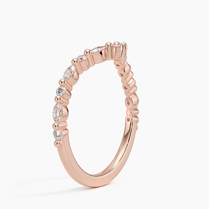Curved Versailles Lab Diamond Ring