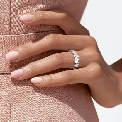Mosaic Lotus Pear and Round Diamond Ring