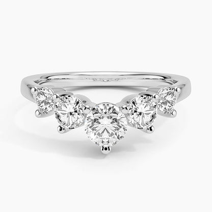 Five Stone Contour Lab Diamond Ring (1 ct. tw.)