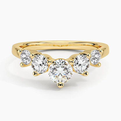 Five Stone Contour Lab Diamond Ring (1 ct. tw.)