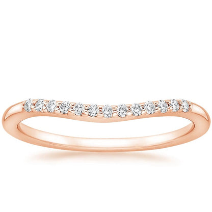 Petite Curved Lab Diamond Ring (1/10 ct. tw.)
