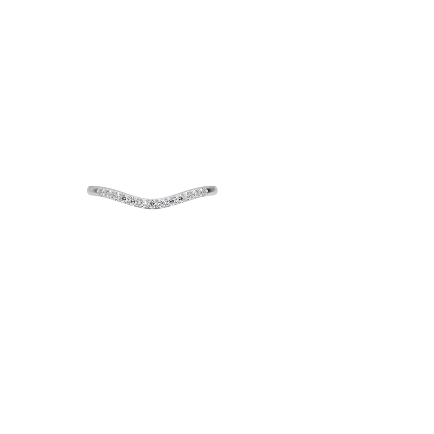 Petite Curved Lab Diamond Ring (1/10 ct. tw.)