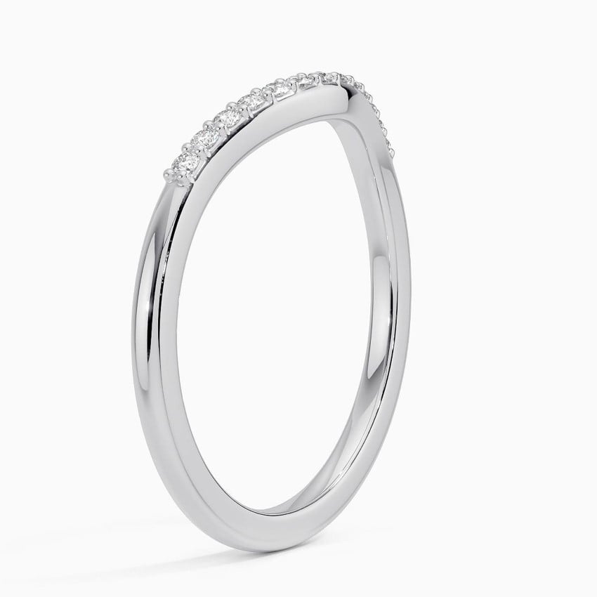 Petite Curved Lab Diamond Ring (1/10 ct. tw.)