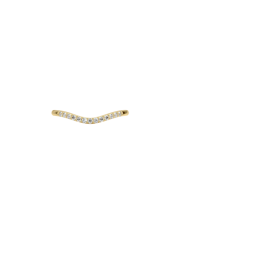 Petite Curved Lab Diamond Ring (1/10 ct. tw.)