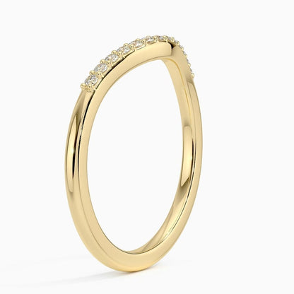 Petite Curved Lab Diamond Ring (1/10 ct. tw.)