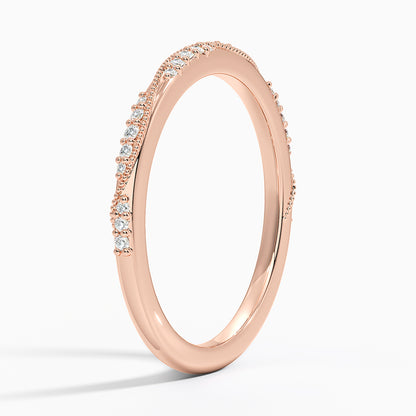 Camellia Milgrain 1.5mm Diamond Ring