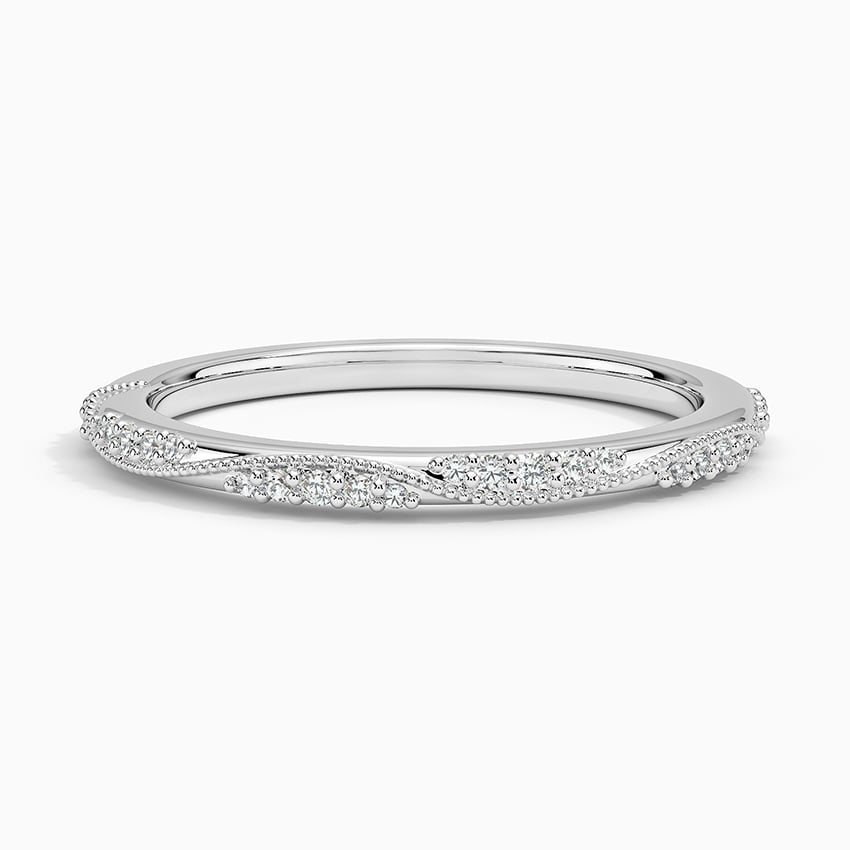 Camellia Milgrain 1.5mm Diamond Ring
