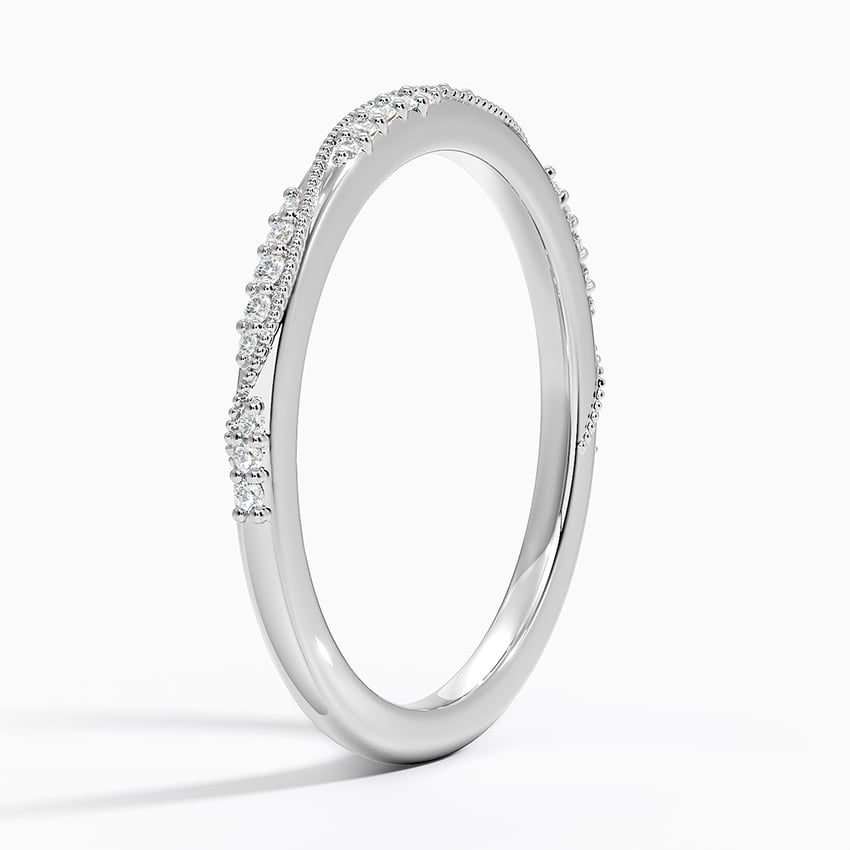 Camellia Milgrain 1.5mm Diamond Ring