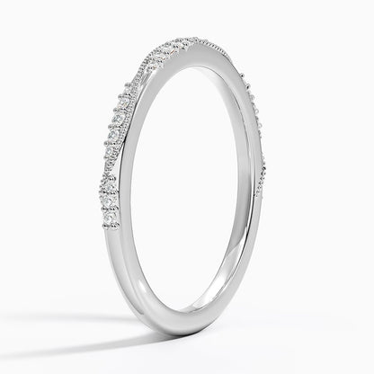 Camellia Milgrain 1.5mm Diamond Ring
