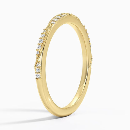 Camellia Milgrain 1.5mm Diamond Ring
