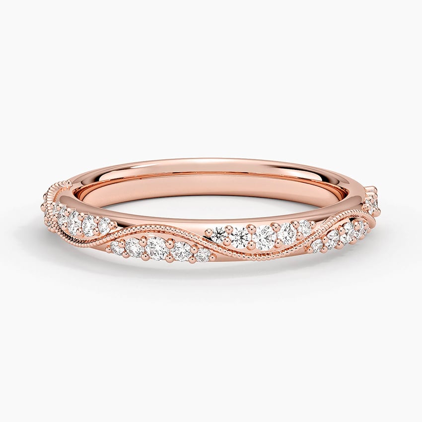 Camellia Milgrain 2.5mm Diamond Ring (1/4 ct. tw.)