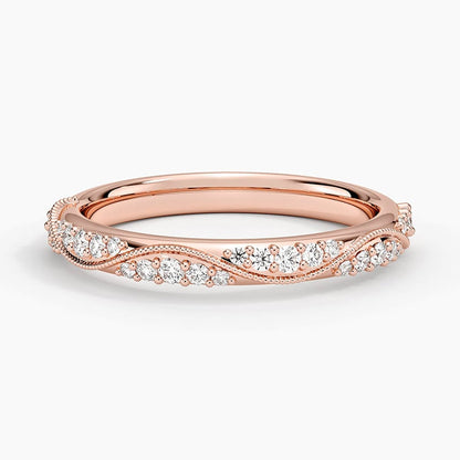 Camellia Milgrain 2.5mm Diamond Ring (1/4 ct. tw.)