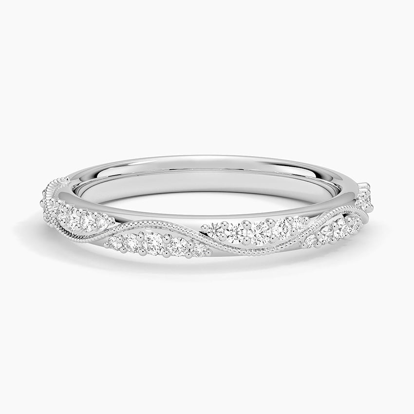 Camellia Milgrain 2.5mm Diamond Ring (1/4 ct. tw.)