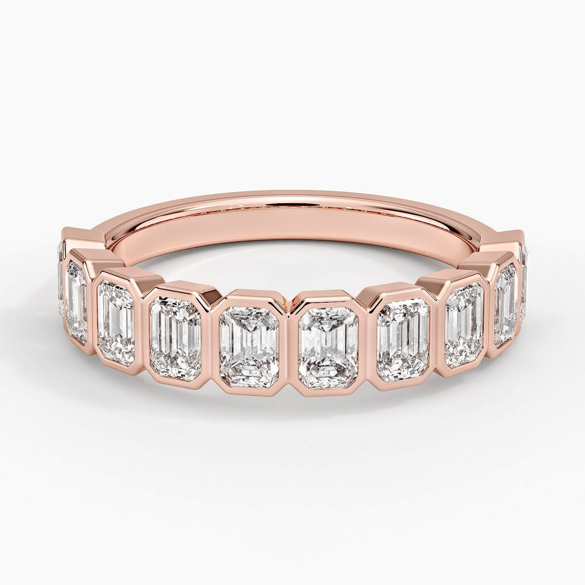 Bezel Emerald-Cut Lab Diamond Ring (1 1/2 ct. tw.)