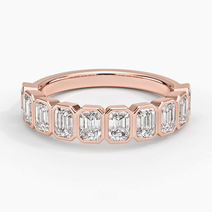 Bezel Emerald-Cut Lab Diamond Ring (1 1/2 ct. tw.)