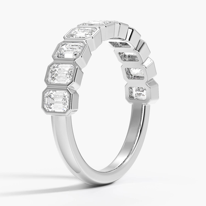 Bezel Emerald-Cut Lab Diamond Ring (1 1/2 ct. tw.)