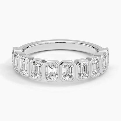 Bezel Emerald-Cut Lab Diamond Ring (1 1/2 ct. tw.)
