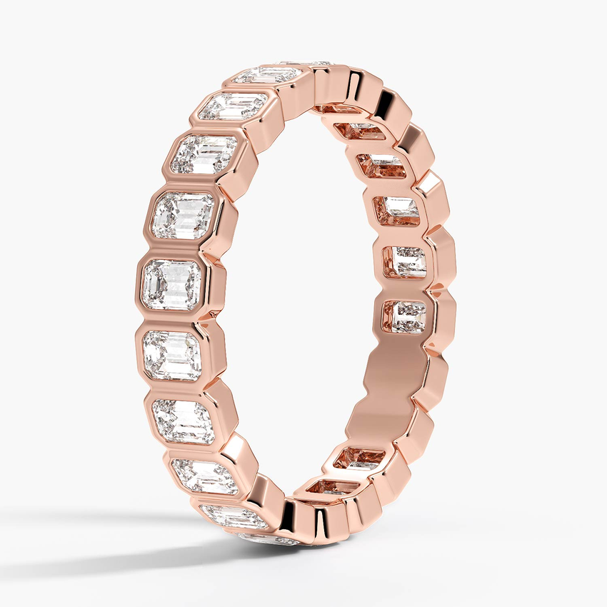 Bezel Emerald Cut Eternity Diamond Ring (1 1/2 ct. tw.)
