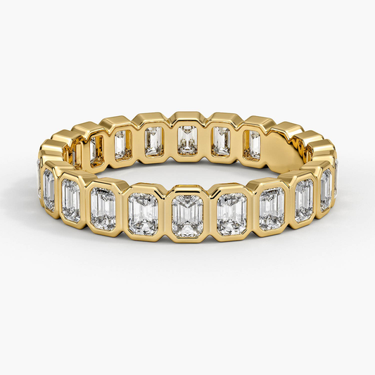 Bezel Emerald Cut Eternity Diamond Ring (1 1/2 ct. tw.)