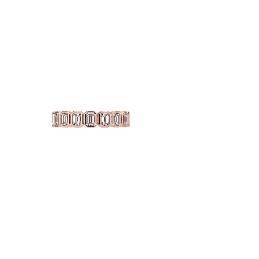Bezel Emerald Cut Eternity Lab Diamond Ring (2 1/2 ct. tw.)