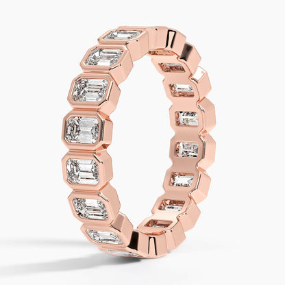Bezel Emerald Cut Eternity Lab Diamond Ring (2 1/2 ct. tw.)