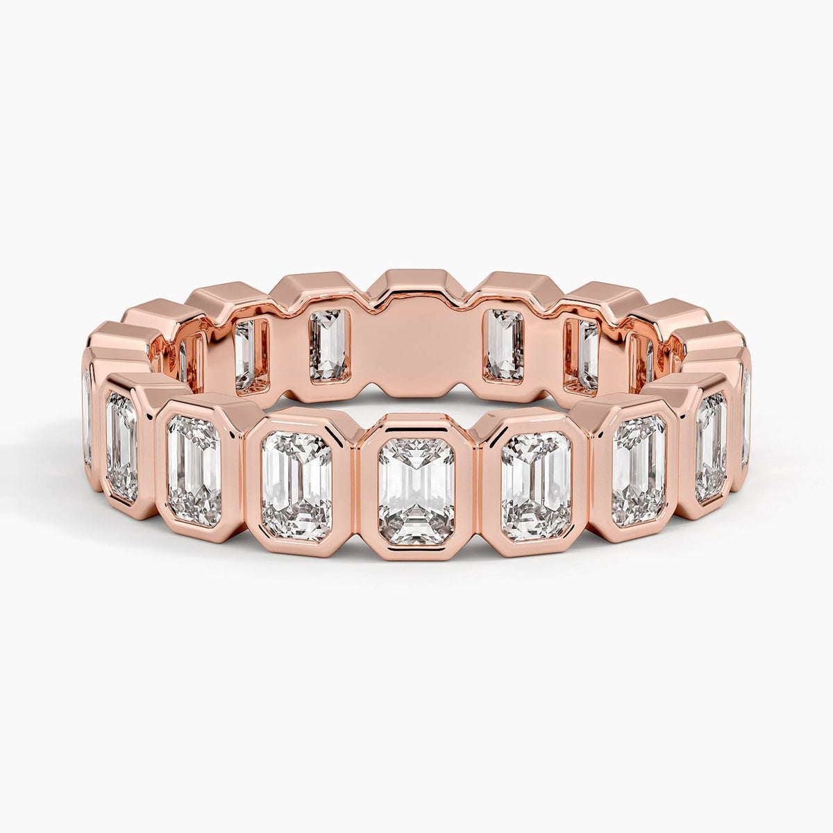 Bezel Emerald Cut Eternity Lab Diamond Ring (2 1/2 ct. tw.)