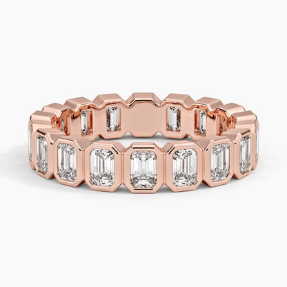 Bezel Emerald Cut Eternity Lab Diamond Ring (2 1/2 ct. tw.)