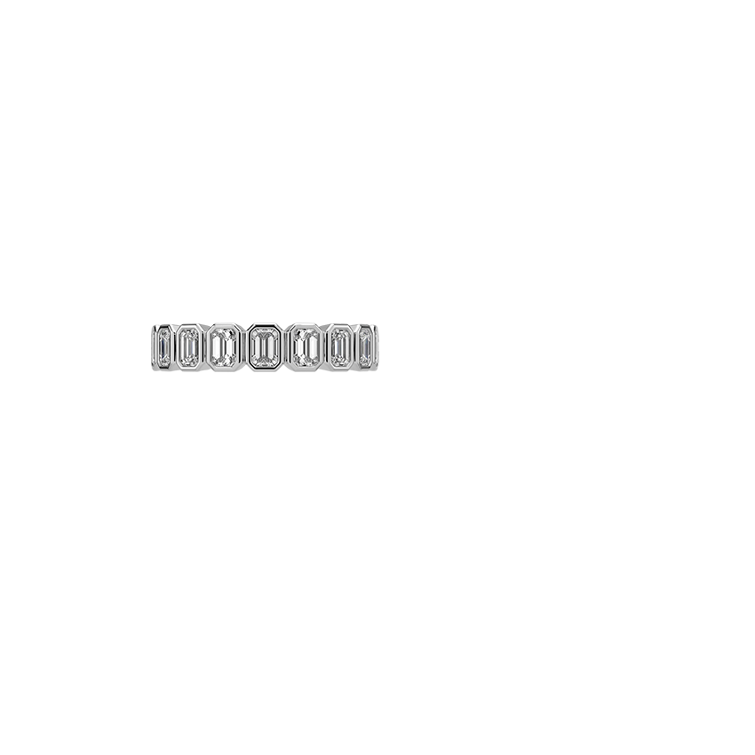 Bezel Emerald Cut Eternity Lab Diamond Ring (2 1/2 ct. tw.)