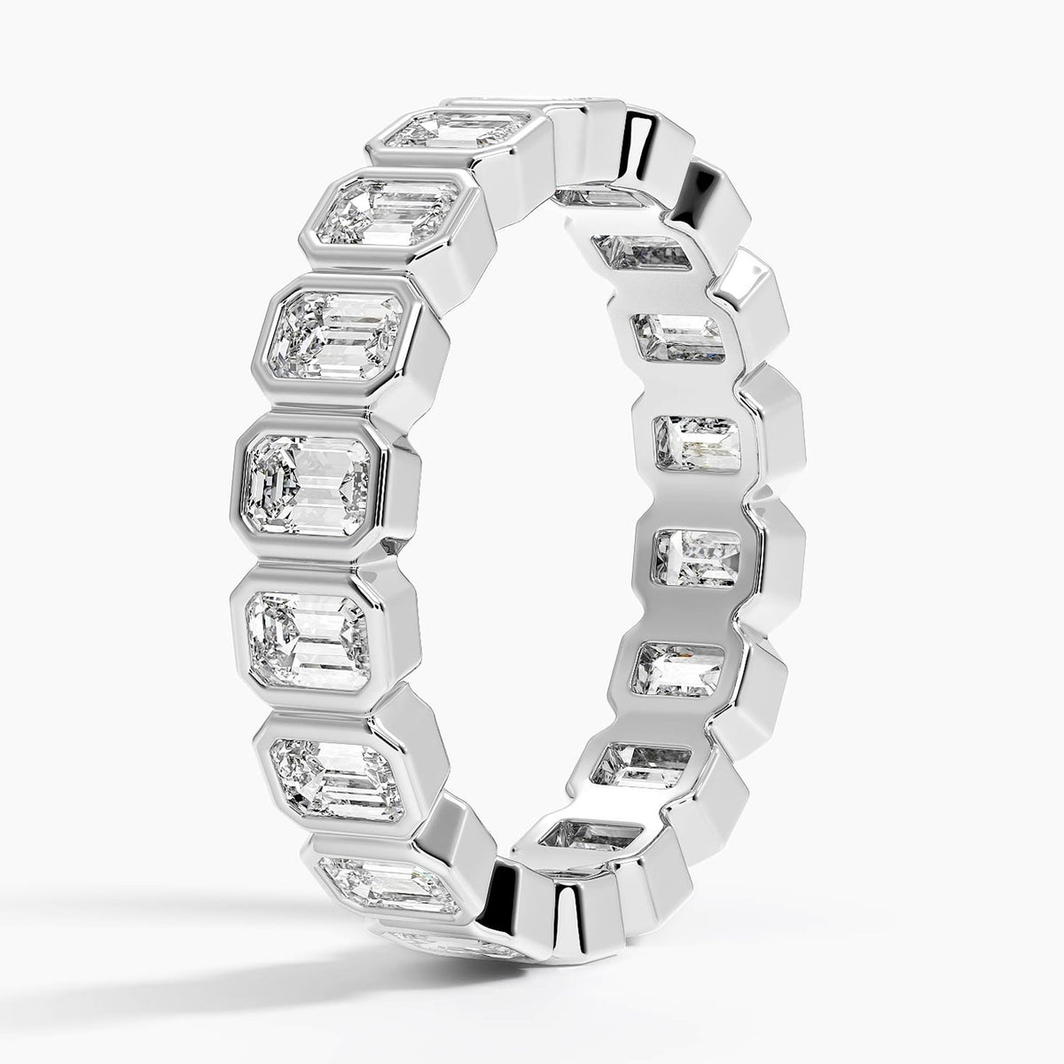 Bezel Emerald Cut Eternity Lab Diamond Ring (2 1/2 ct. tw.)