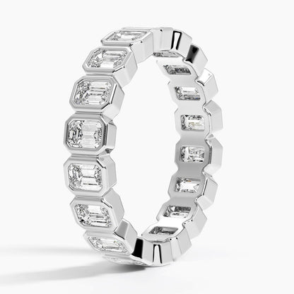 Bezel Emerald Cut Eternity Lab Diamond Ring (2 1/2 ct. tw.)