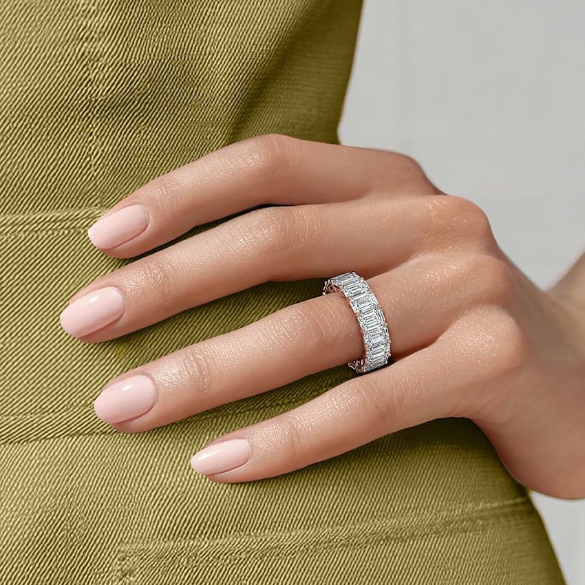 Emerald Eternity Lab Diamond Ring (8 ct. tw.)