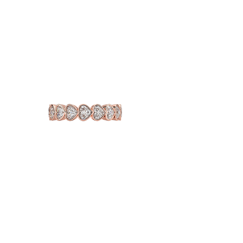 Heart Shaped Lab Diamond Bezel Ring
