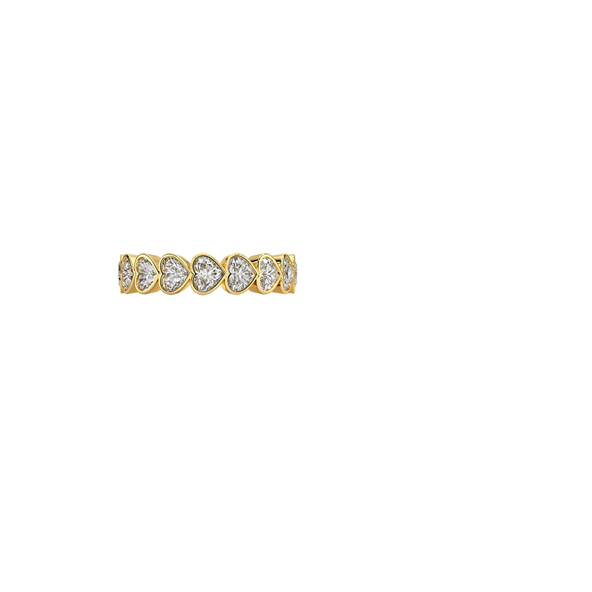 Heart Shaped Lab Diamond Bezel Ring
