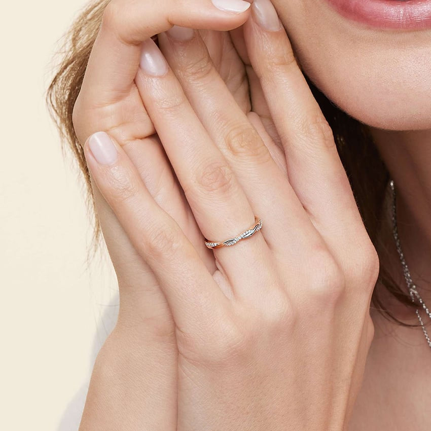 Petite Twisted Vine Lab Diamond Ring (1/8 ct. tw.)