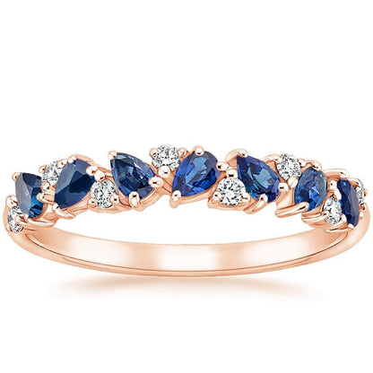 Olivetta Sapphire and Diamond Ring