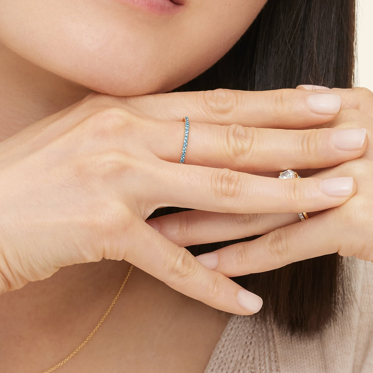 Luxe Ballad Swiss Blue Topaz Ring