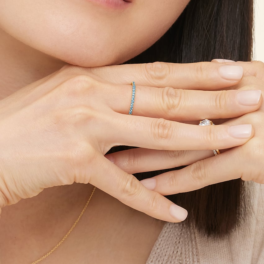 Luxe Ballad Swiss Blue Topaz Ring