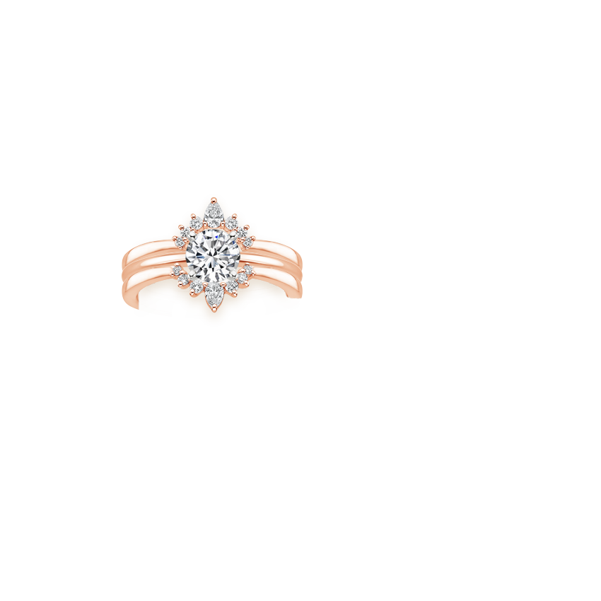 Lunette Nested Diamond Ring Stack