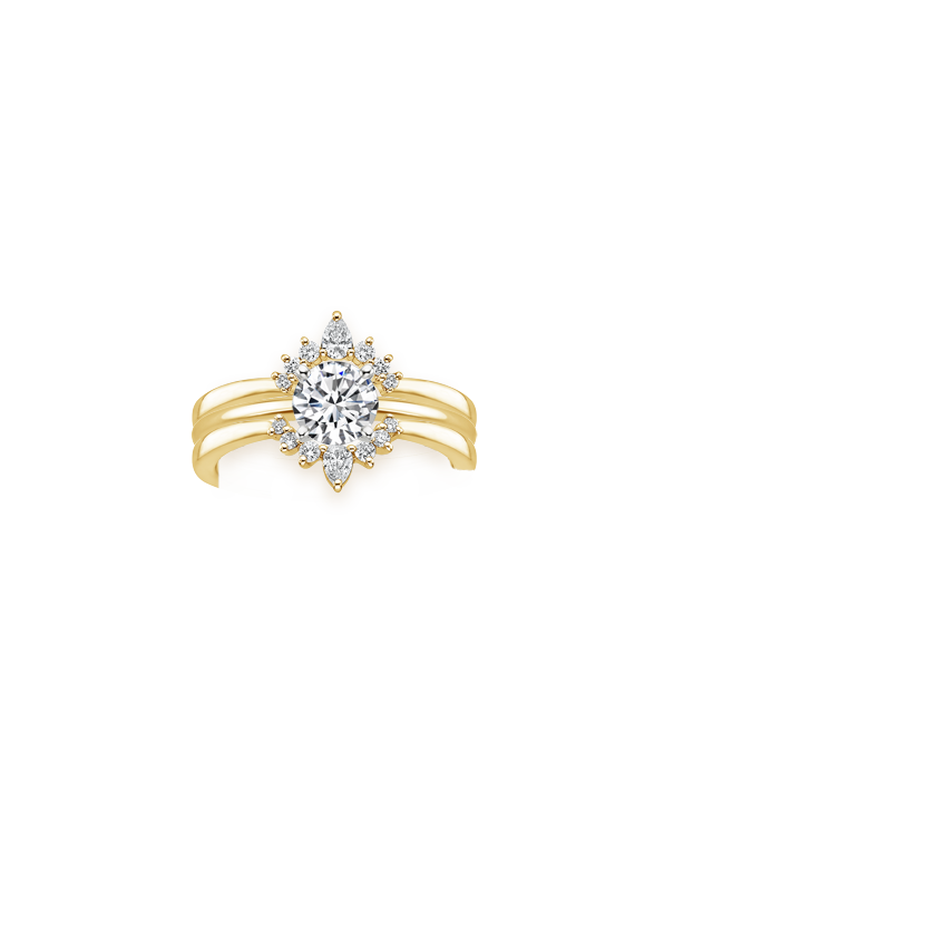Lunette Nested Diamond Ring Stack