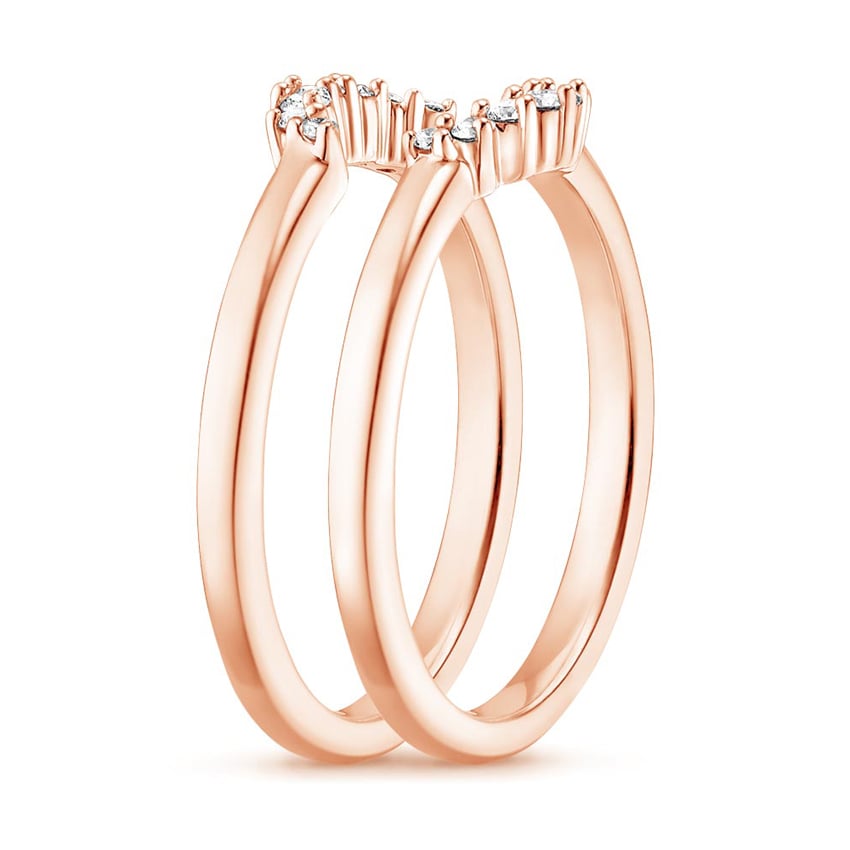 Crescent Nested Diamond Ring Stack