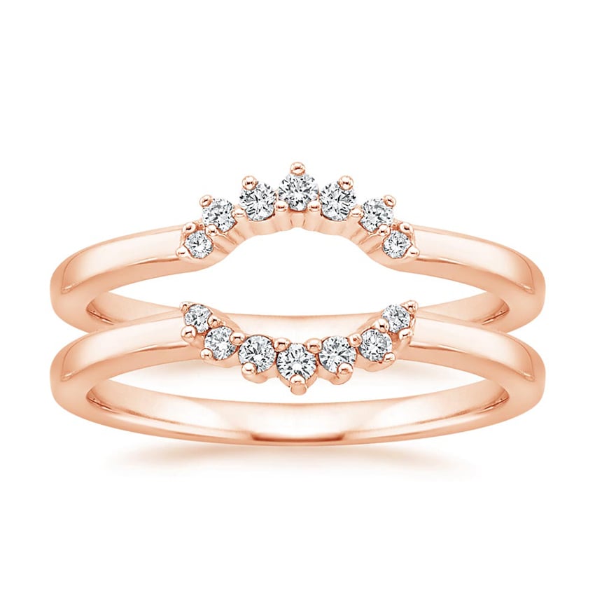 Crescent Nested Diamond Ring Stack
