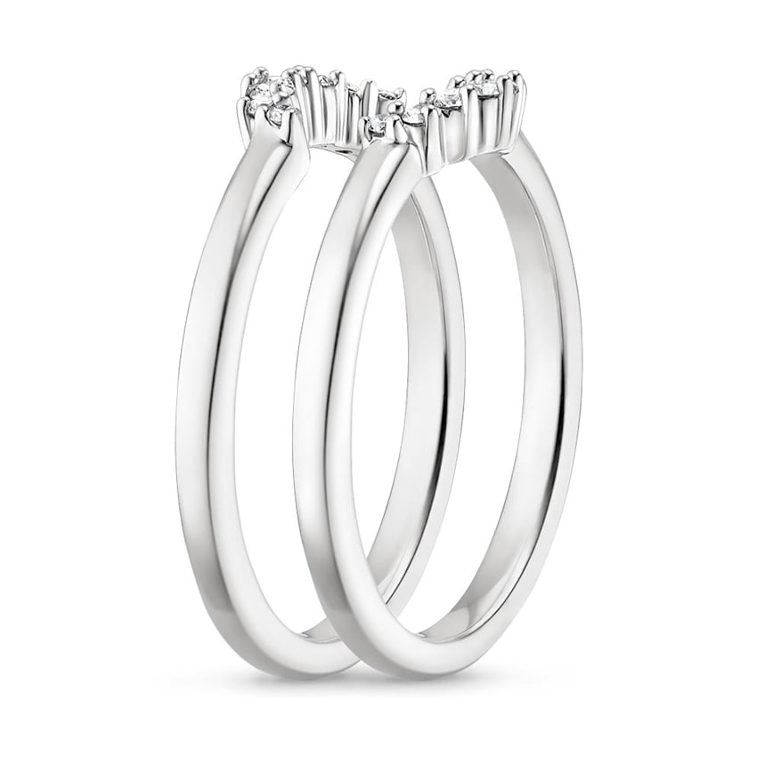 Crescent Nested Diamond Ring Stack