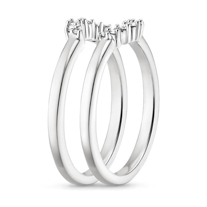 Crescent Nested Diamond Ring Stack