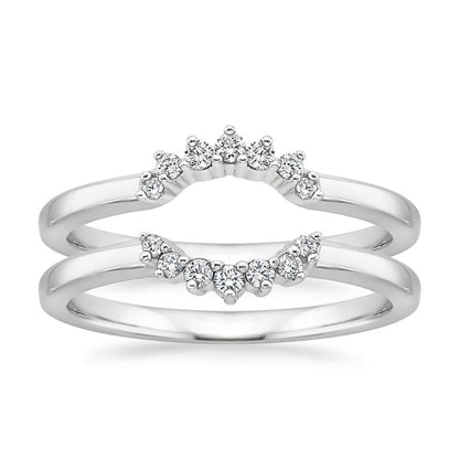 Crescent Nested Diamond Ring Stack