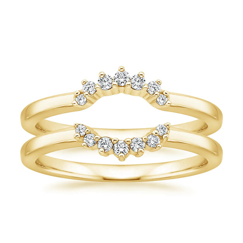 Crescent Nested Diamond Ring Stack