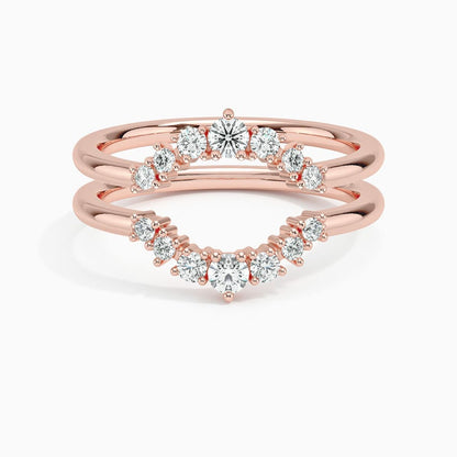 Aria Nested Contoured Diamond Ring Stack (1/3 ct. tw.)