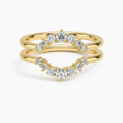 Aria Nested Contoured Diamond Ring Stack (1/3 ct. tw.)