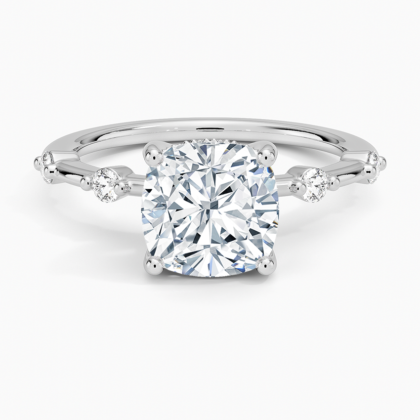 Aimee Hidden Halo Diamond Ring - Cushion Cut Center Stone