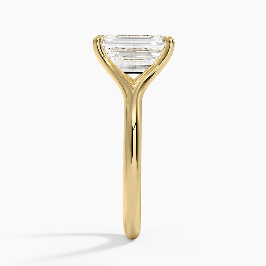 Reverie Solitaire Ring - Emerald Cut Center Stone
